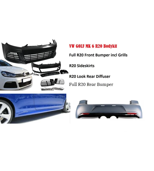 Full R20 Bodykit Styling Golf VI 6 2008-2013 Front Rear & Sides