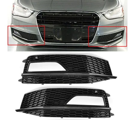 Audi A4 B8 Yrs 12-15 ,Honeycomb Black Foglight Grills RS4 S LIne Models