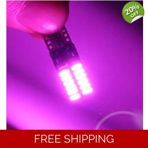 2 x 501 T10 PINK/PURPLE ERROR FREE CANBUS Wedge White SMD Parking Light & No. Plate Bulbs LED