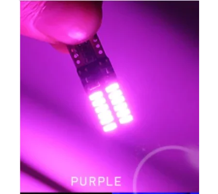2 x 501 T10 PINK/PURPLE ERROR FREE CANBUS Wedge White SMD Parking Light & No. Plate Bulbs LED