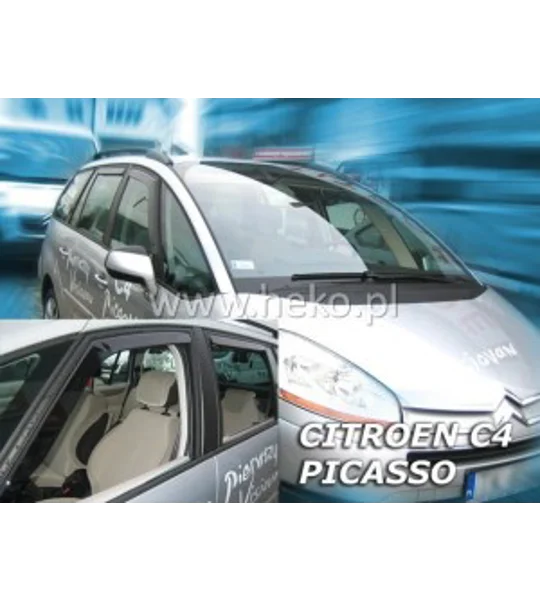 CITROEN C4 Picasso Mk1 5d 2006-2013 Brand New 4 Piece Heko Wind Deflectors Visors 12235