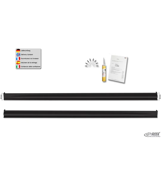 VW Passat B7 Yrs 2010 - 2014 R Style Sideskirts with Integrated Lower Lip Diffusers