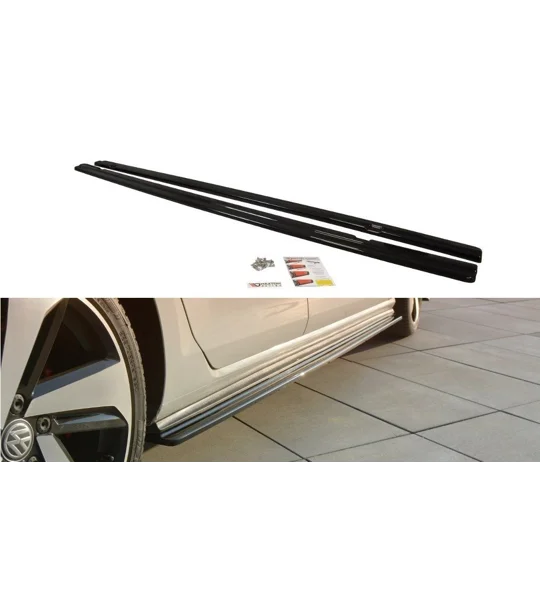 VW Golf MK 7 incl Facelift VII Yrs 12-20 on GTI/GTD Sideskirt Extensions Diffusers
