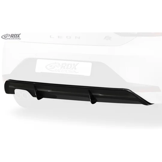 Seat Leon 5F FR 2017 on Gloss Black Rear Bumper Diffuser Lower