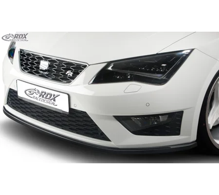 Seat Leon 5F FR 2017 on Gloss Black RDX Front Bumper Diffuser Splitter Lip