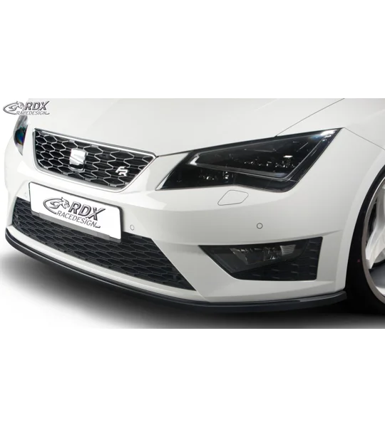 Seat Leon 5F FR 2017 on Gloss Black RDX Front Bumper Diffuser Splitter Lip