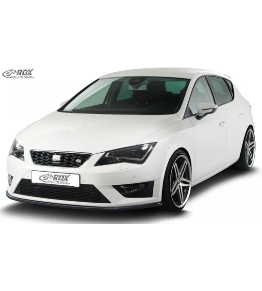 Seat Leon 5F FR 2017 on Gloss Black RDX Front Bumper Diffuser Splitter Lip