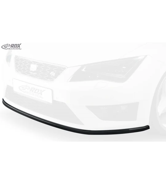 Seat Leon 5F FR 2017 on Gloss Black RDX Front Bumper Diffuser Splitter Lip