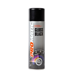 Promatic GLOSS Black Aerosol Paint 500ml