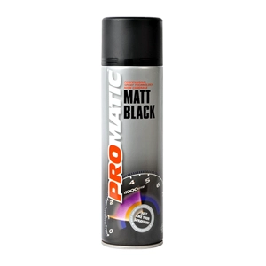 Promatic Matt Black Aerosol Paint 500ml