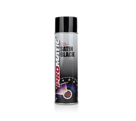 Promatic Satin Black Aerosol Paint 500ml