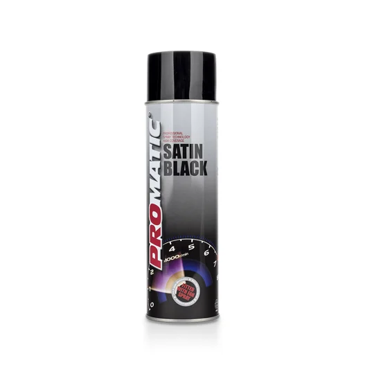 Promatic Satin Black Aerosol Paint 500ml