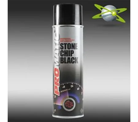 Promatic Stone Chip Black Aerosol Paint 500ml