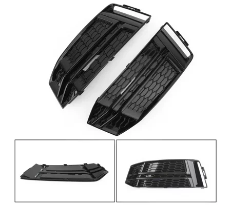 Audi A4 B9 Yrs 16 - ,Honeycomb Black Lower Surround Grills RS4