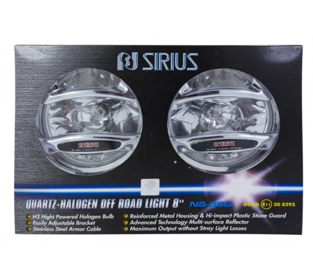 Pair Sirius 8'' Spot Lights Lamps 4x4 & Van Bull bar A Bar