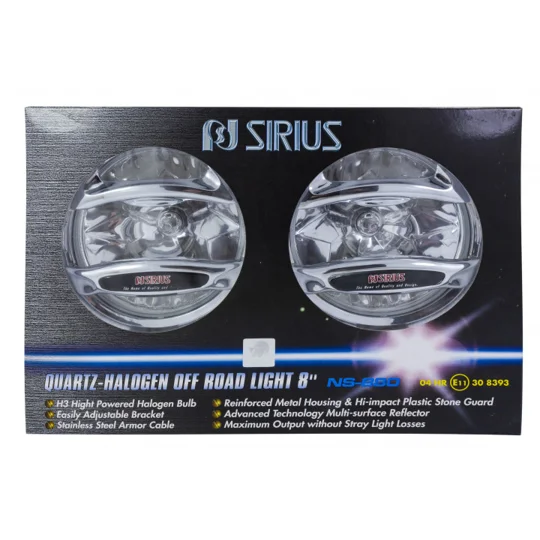 Pair Sirius 8'' Spot Lights Lamps 4x4 & Van Bull bar A Bar