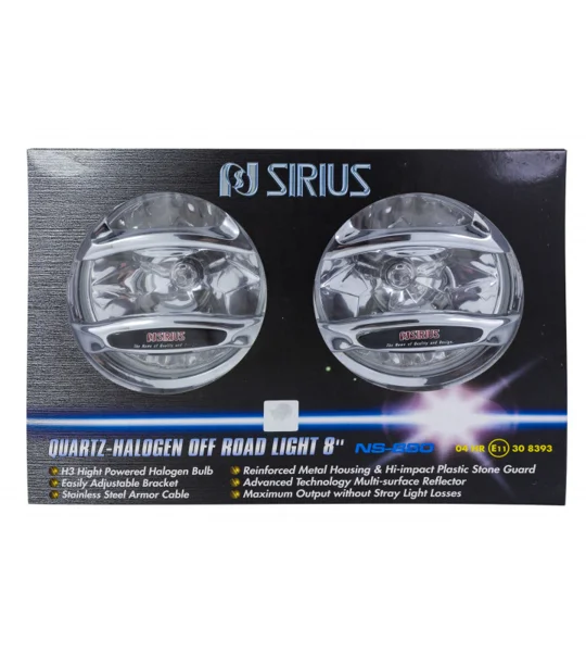 Pair Sirius 8'' Spot Lights Lamps 4x4 & Van Bull bar A Bar