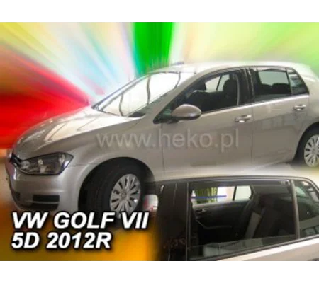 VW Golf MK 7 VII 5dr YRS 2012- on Brand New Heko 4 Piece Wind Deflectors 31194