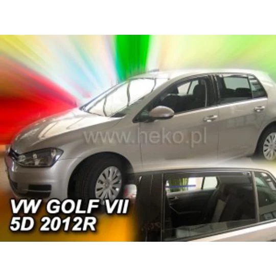 VW Golf MK 7 VII 5dr YRS 2012- on Brand New Heko 4 Piece Wind Deflectors 31194