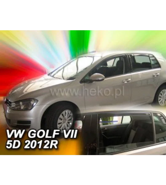 VW Golf MK 7 VII 5dr YRS 2012- on Brand New Heko 4 Piece Wind Deflectors 31194