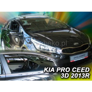 Kia Pro Ceed II 3Drs Yrs 13-18 Brand New Heko 2 Piece Wind Deflectors 20115