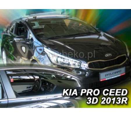 Kia Pro Ceed II 3Drs Yrs 13-18 Brand New Heko 2 Piece Wind Deflectors 20115
