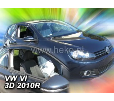 VW Golf MK 6 VI 3dr YRS 09-12 Brand New Heko 2 Piece Wind Deflectors 31180