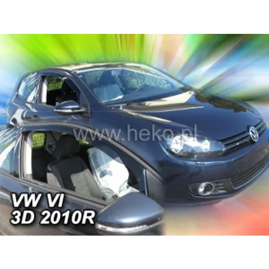 VW Golf MK 6 VI 3dr YRS 09-12 Brand New Heko 2 Piece Wind Deflectors 31180