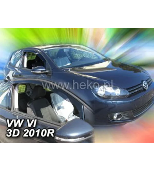VW Golf MK 6 VI 3dr YRS 09-12 Brand New Heko 2 Piece Wind Deflectors 31180