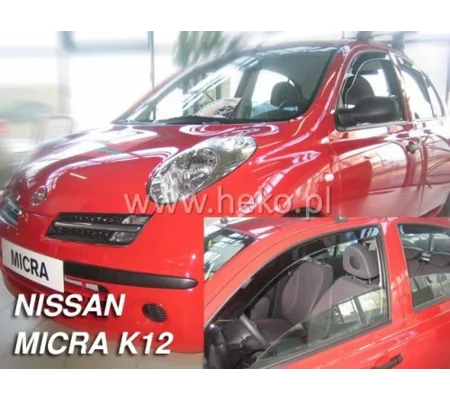 Nissan Micra K12 5Drs Yrs 02-10 Hatchback Brand New Heko 4 Piece Wind Deflectors 24236