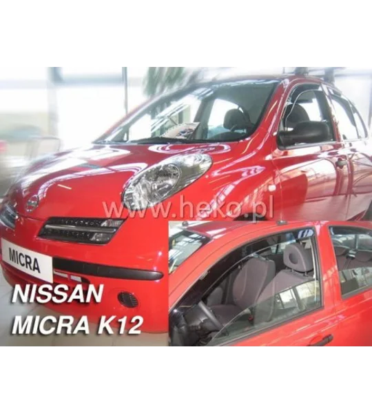 Nissan Micra K12 5Drs Yrs 02-10 Hatchback Brand New Heko 4 Piece Wind Deflectors 24236