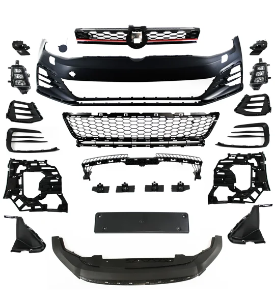 VW Golf Mk 7 VII Yrs 12 - 17 facelift look GTI Front Bumper for PDC