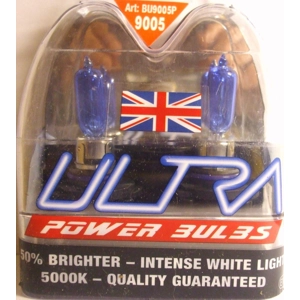 HB3 9005 ULTRA POWERBULBS XENON WHITE 5000K Pair