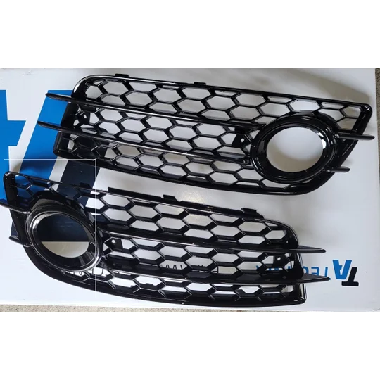 Audi A4 B8 S Line Yrs 08-12 ,Honeycomb Black Fog light Grills