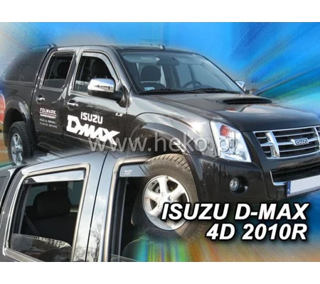 ISUZU D-MAX II 4D 2006-2012 Brand New Heko 4 Piece Wind Deflectors 34003