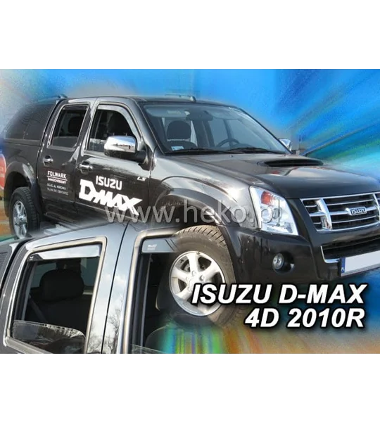 ISUZU D-MAX II 4D 2006-2012 Brand New Heko 4 Piece Wind Deflectors 34003