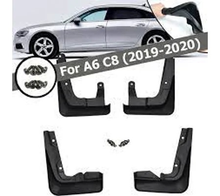 Audi A6 C8 Yrs 2018 on 4pc Set Fitted Moulded Mudflaps