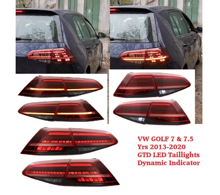 Full LED Taillights VW Golf 7 & 7.5 VII (2012-2019) Facelift Retrofit G7.5 Look Dynamic Indicator