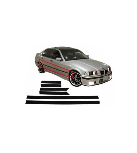 Door Mouldings Strips BMW E36 3 Series Limousine Touring 91-98 Sport M3 MtecDesign