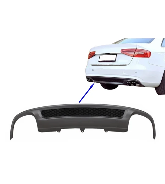 Audi A4 B8 Saloon SE Yrs 08-12, Rear Diffuser Twin Exit Both Sides