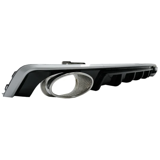 Audi A6 C8 S LIne Yrs 18 - 23 Rear Bumper Diffuser Valance W Exhaust Tips Blk & Silver