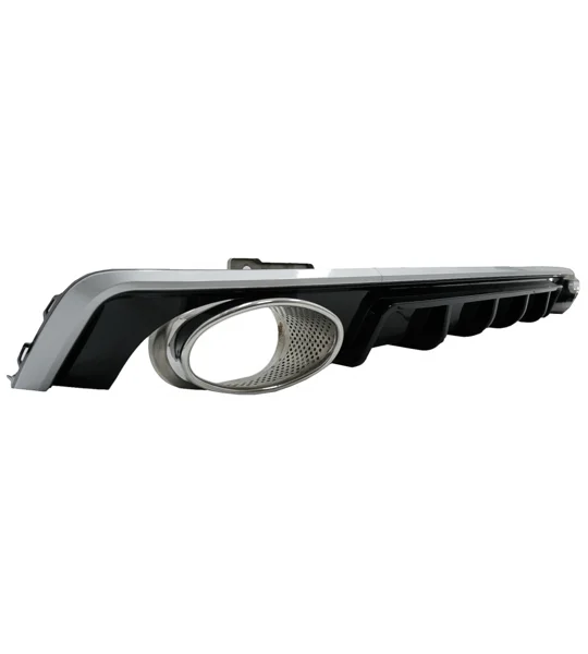 Audi A6 C8 S LIne Yrs 18 - 23 Rear Bumper Diffuser Valance W Exhaust Tips Blk & Silver