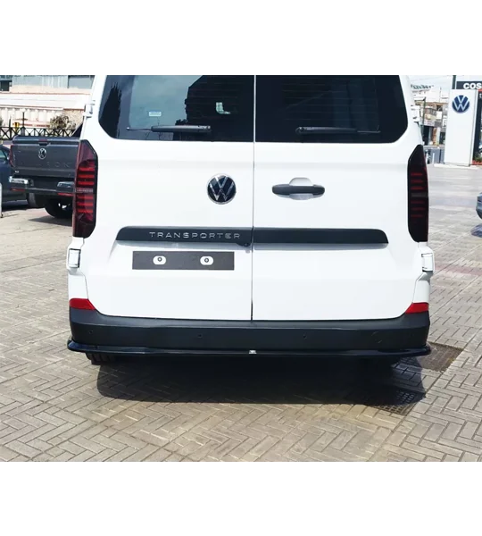 VW Transporter T7 24- Gloss Black Rear Splitter with Mudflaps