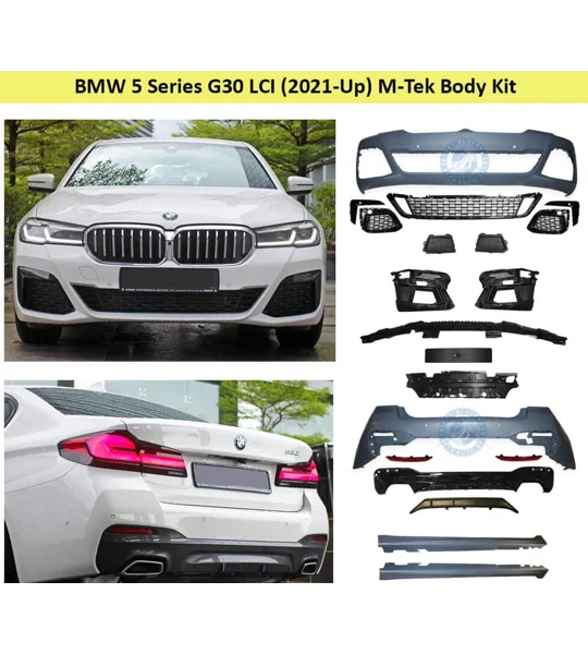 BMW G30 LCI 5 Series Yrs 2020 onwards M Tech Technik Bodykit Front Rear Bumper & Sides Plastic