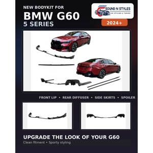 BMW 5 Series G60 M-Tech M Sport 2024-  Gloss Black Aero Bodykit