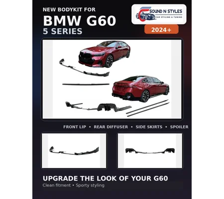 BMW 5 Series G60 M-Tech M Sport 2024- Gloss Black Aero Bodykit