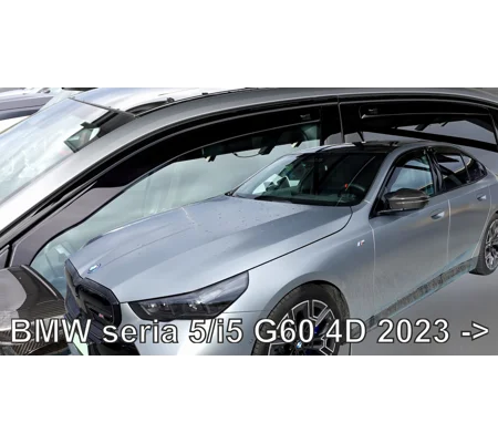 BMW 5 Series G60 Saloon 4drs Yrs 2024 on Heko 4 Piece Wind Deflectors