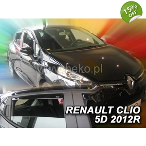RENAULT CLIO IV 5D HTB 2012-2019 Hatchback Brand New Heko 4 Piece Wind Deflectors 27121