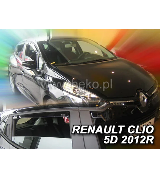 RENAULT CLIO IV 5D HTB 2012-2019 Hatchback Brand New Heko 4 Piece Wind Deflectors 27121