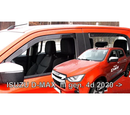 ISUZU D-Max III 4d 2020 onwards Brand New Heko 4 Piece Wind Deflectors 34007